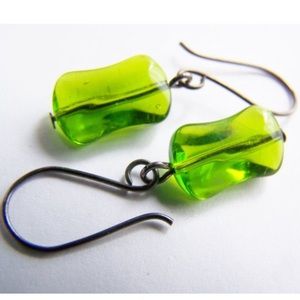 “Cilantro” Glass Earrings - These are NEW and arrive gift packaged 🤩